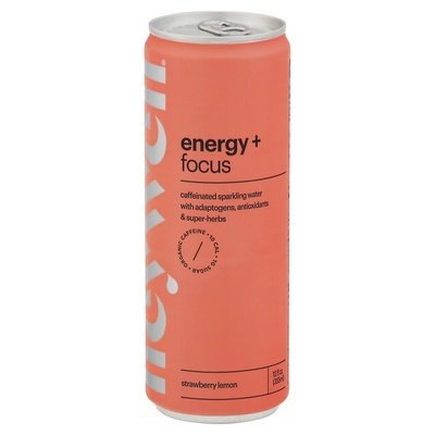Heywell Sparkling Water Energy + Focus Strawberry Lemon 12/12 OZ [UNFI #2849933] [ebt] T