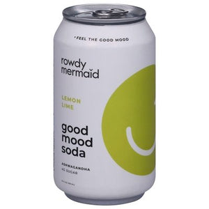Good Mood Soda Soda Lemon Lime Ashwagandha 12/12 OZ [UNFI #2919215] [ebt] T