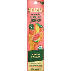 Solely Fruit Jerky Organic Mango & Guava Og2 12/.8 oz [UNFI-CARLISLE #3087616 ] [ebt]