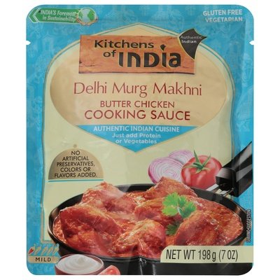 Kitchens Of India Cooking Sauce Butter Chicken Delhi Murg Makhni 6/7 OZ [UNFI #2971638] [ebt]