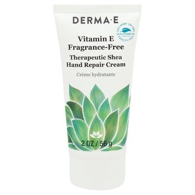 Derma E Hand Repair Cream Therapeutic Shea Vitamin E Fragrance-Free 2 OZ [UNFI #2268928] T