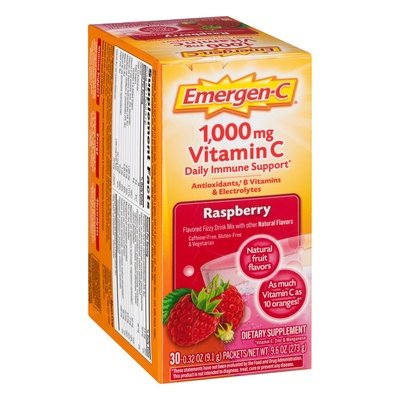 Emergen-C Vitamin C 1000 mg Gluten Free Raspberry 3/30 CT [UNFI #2999571] T
