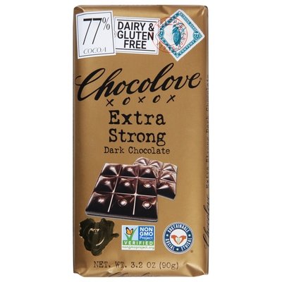 Chocolove Dark Chocolate Extra Strong 12/3.2 OZ [UNFI #590489] [ebt] T