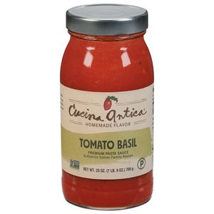 Cucina Antica Pasta Sauce Premium Tomato Basil 12/25 OZ [UNFI #0148148] [ebt]