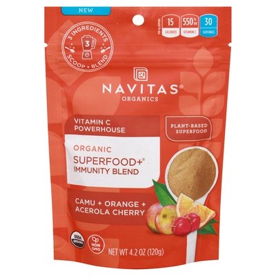 Navitas Organics Superfood + Immunity Blend Camu + Orange + Acerola Cherry 6/4.2 OZ [UNFI #2661338] T
