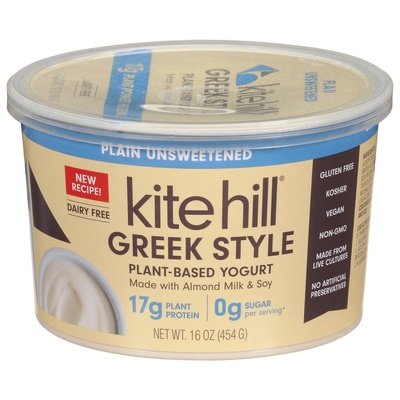 Kite Hill Yogurt Plant-Based Greek Style Plain Unsweetened 6/16 OZ [UNFI #2798163] [ebt]