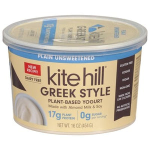 Kite Hill Yogurt Plant-Based Greek Style Plain Unsweetened 6/16 OZ [UNFI #2798163] [ebt]