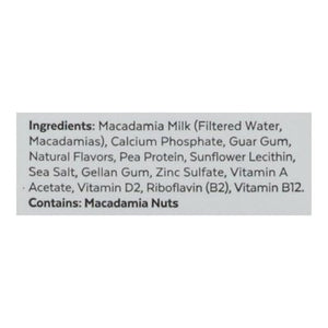 Milkadamia Macadamia Milk Unsweetened 6/32 OZ [UNFI #1857200] [ebt]