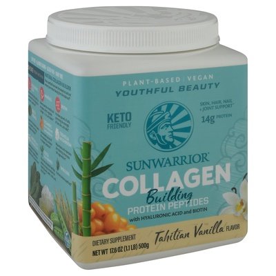 Sunwarrior Protein Peptides Collagen Building Tahitian Vanilla 1/17.6 OZ [UNFI #2450229] T