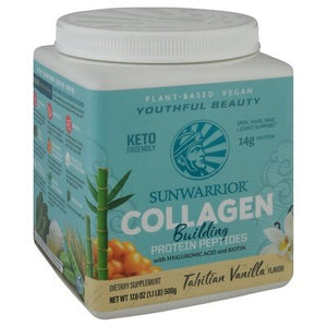Sunwarrior Protein Peptides Collagen Building Tahitian Vanilla 1/17.6 OZ [UNFI #2450229] T