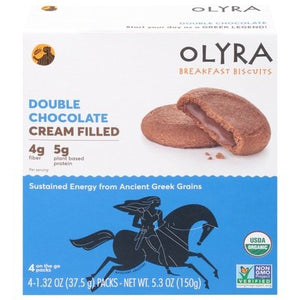Olyra Breakfast Biscuits Double Chocolate Cream Filled 6/5.3 OZ [UNFI #2929818] [ebt]