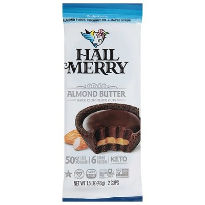 Hail Merry Dark Chocolate Cups Almond Butter 12/1.5 OZ [UNFI #2760551] [ebt]