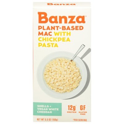 Banza Pasta Plant-Based Mac With Chickpea Shells + Vegan White Cheddar 6/5.5 OZ [UNFI #2806685] [ebt]