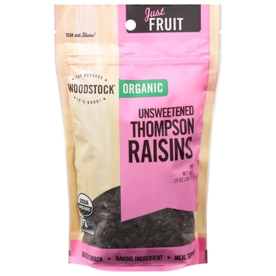 Woodstock Thompson Raisins Organic Unsweetened 8/13 OZ [UNFI #1081736] [ebt]