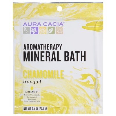 Aura Cacia Mineral Bath Aromatherapy Chamomile Tranquil 6/2.5 OZ [UNFI #682617] T