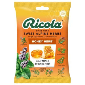 Ricola Cough Drops Honey Herb 12/24 PC [UNFI #2885820] [ebt] T