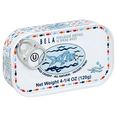 Bela-Olhao Sardines Portuguese In Spring Water 12/4.25 OZ [UNFI #1546761] [ebt]