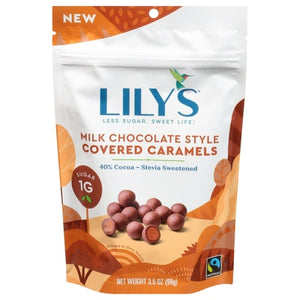 Lilys Covered Caramels Milk Chocolate Style 12/3.5 OZ [UNFI #2510881] [ebt] T