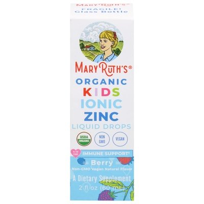 Mary Ruths Ionic Zinc Organic Kids Liquid Drops Berry 2 OZ [UNFI #2701795] T