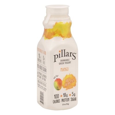 Pillars Yogurt Greek Drinkable Mango 8/12 OZ [UNFI #2400372] [ebt]