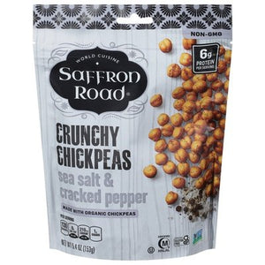 Saffron Road Chickpeas Sea Salt & Cracked Pepper Crunchy 12/6 OZ [UNFI #2865939] [ebt]