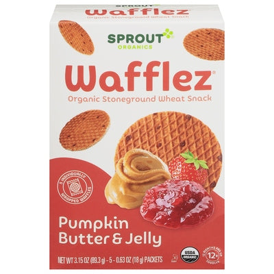 Sprout Wafflez Pumpkin Butter & Jelly 10/5/.63Z [UNFI #2623486] [ebt]