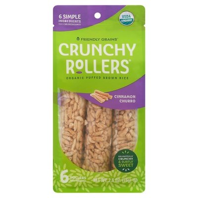Crunchy Rice Rollers Crunchy Rollers Cinnamon Churro 8/2.6 OZ [UNFI #2726644] [ebt]