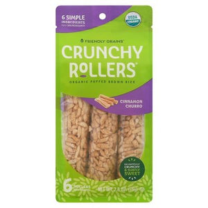 Crunchy Rice Rollers Crunchy Rollers Cinnamon Churro 8/2.6 OZ [UNFI #2726644] [ebt]