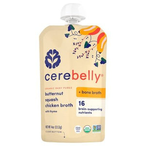 Cerebelly Baby Puree Organic Butternut Squash Chicken Broth 6/4 OZ [UNFI #2786671] [ebt]