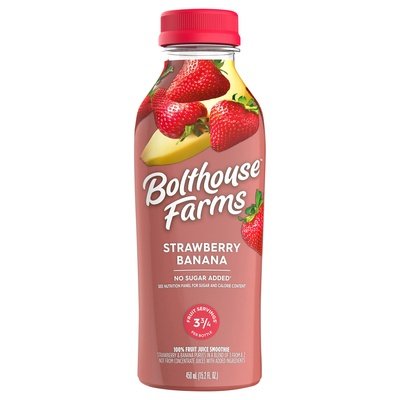 Bolthouse Farms 100% Fruit Juice Smoothie Strawberry Banana 6/15.2 OZ [UNFI #1790997] [ebt] T