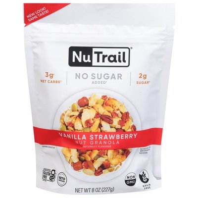 Nutrail Nut Granola Vanilla Strawberry 6/8 OZ [UNFI #2932531] [ebt]