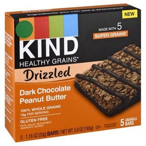 Kind Granola Bars Dark Chocolate Peanut Butter Drizzled 5 Pack 8/5/1.16Z [UNFI #2858579] [ebt]