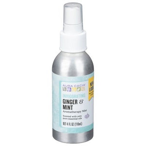 Aura Cacia Aromatherapy Mist Invigorating Ginger & Mint 1/4 OZ [UNFI #455410] T