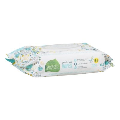 Seventh Generation Wipes Free & Clear Thick & Soft 12/64 CT [UNFI #1152313] T