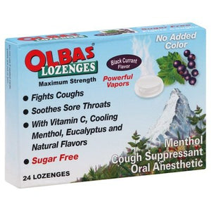 Olbas Lozenges Sugar Free Maximum Strength Black Currant Flavor 1/24 CT [UNFI #1473859] T
