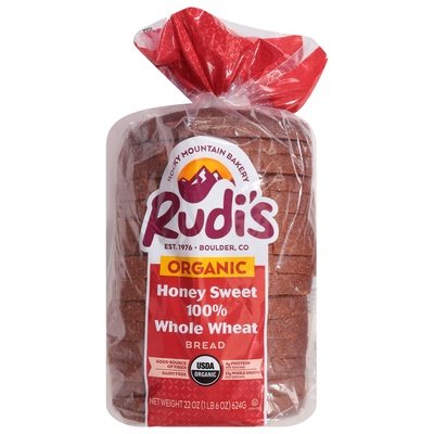 OG2 Rudis Bread Honey Sweet Whole Wheat 8/22 OZ [UNFI  #0940387]