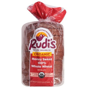 OG2 Rudis Bread Honey Sweet Whole Wheat 8/22 OZ [UNFI  #0940387]