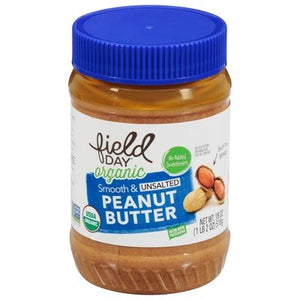 Field Day Peanut Butter Organic Smooth & Unsalted 12/18 OZ [UNFI #1079433] [ebt]