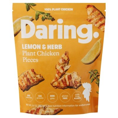 Daring Plant Chicken Pieces Lemon & Herb 6/8 OZ [UNFI  #2742336]