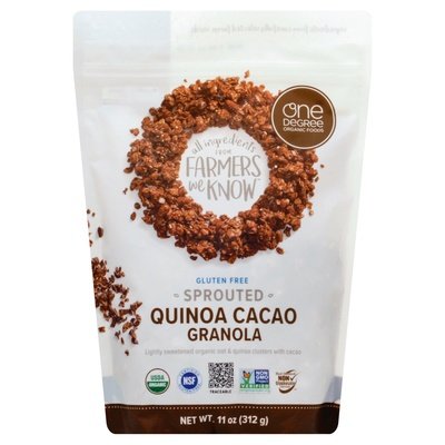 One Degree Organic Foods Granola Sprouted Quinoa Cacao 6/11 OZ [UNFI #1829100] [ebt]