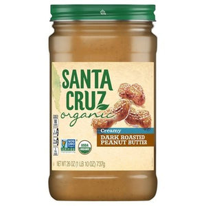 Santa Cruz Organic Peanut Butter Dark Roasted Creamy 6/26 OZ [UNFI #2914729] [ebt]