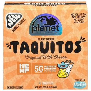 Planet Based Foods Taquitos Original Cheese 8/9.6 OZ [UNFI  #2901858]