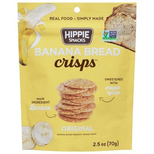 Hippie Snacks Crisps Banana Bread Original 8/2.5 OZ [UNFI #2899466] [ebt]