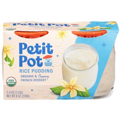 Petit Pot French Dessert Organic & Creamy Rice Pudding 4/8 OZ [UNFI #2981033] [ebt]