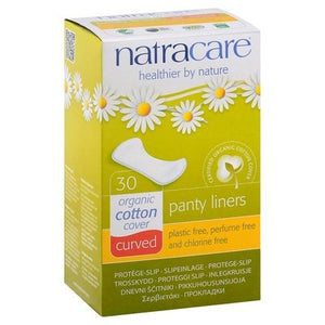 Natracare Panty Liners Organic Curved 30 Ct [UNFI #0325597] T