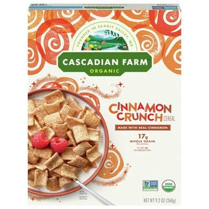 Cascadian Farm Cereal Organic Cinnamon Crunch 10/9.2 OZ [UNFI #1236108] [ebt]