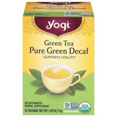 Yogi Green Tea Pure Green Decaf Tea Bags 6/16 BAG [UNFI #355495] [ebt]