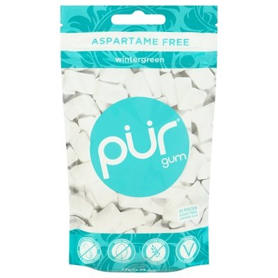 Pur Gum Chewing Gum Aspartame Free Sugar Free Wintergreen 12/2.72 OZ [UNFI #2230126] [ebt] T
