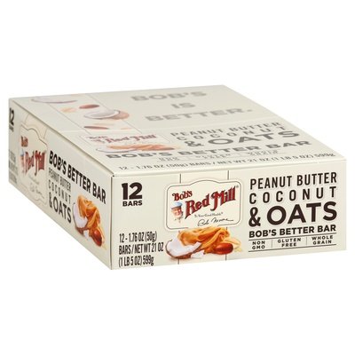 Bobs Red Mill Bobs Better Bar Peanut Butter Coconut & Oats 12/1.76 OZ [UNFI #2369486] [ebt]