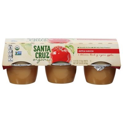 Santa Cruz Organic Apple Sauce 12/6/4 OZ [UNFI #160036] [ebt]